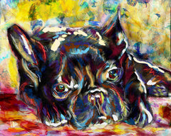 French Bulldog Art, Frenchie Canvas, Bulldog painting, Dog Painting, Pet Art
