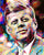 John F Kennedy Art Print, JFK Canvas, President painting