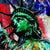Statue of Liberty Art Print, USA Art, American Flag painting