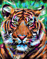 Tiger Art, Jungle Canvas, Wild Animal painting